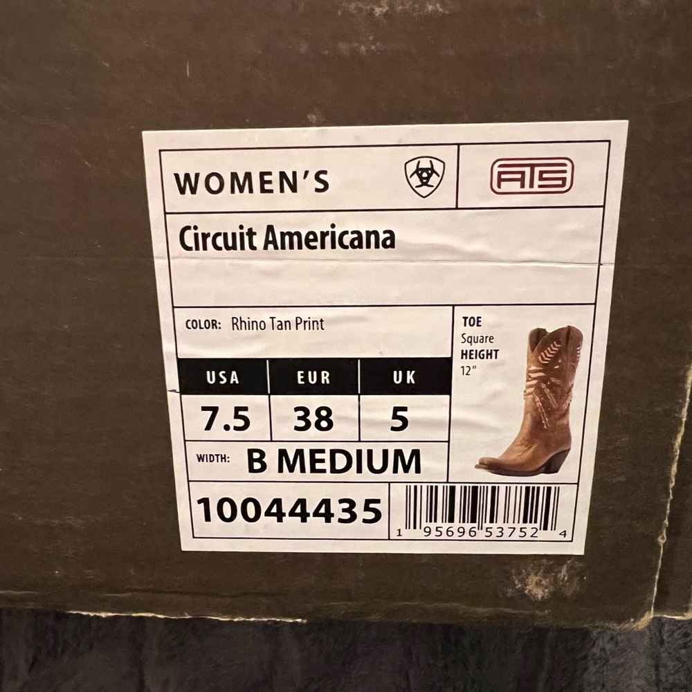 Ariat Circuit Americana Western Boot ATS Sole - Picture 3 of 13